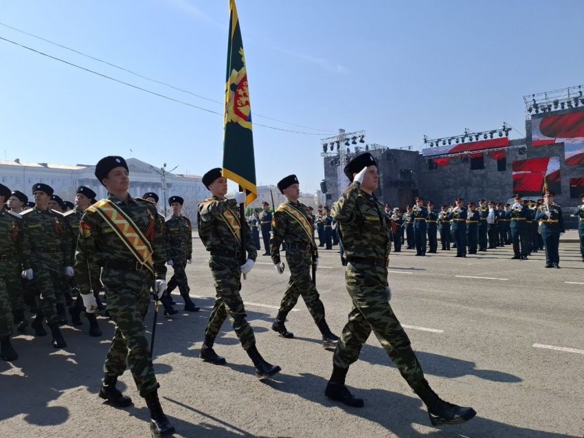 ​Парадная коробка Забайкальского войскового казачества впервые участвовала в параде Победы в Чите