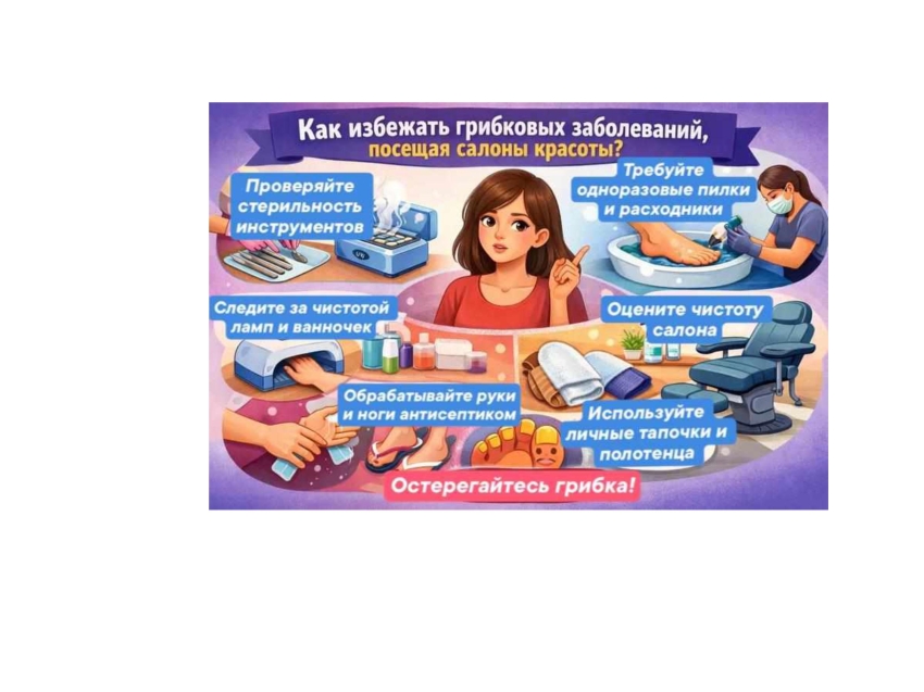 «Как избежать грибковых заболеваний, посещая салоны красоты?»