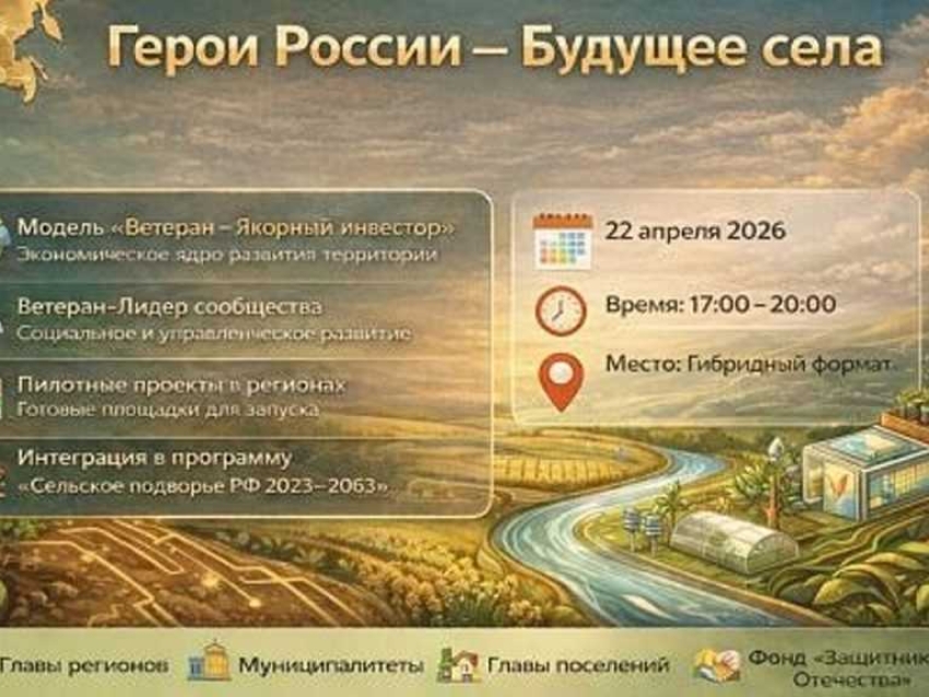 ​В Москве пройдет Конгресс, посвященный интеграции ветеранов СВО в развитие сельских территорий