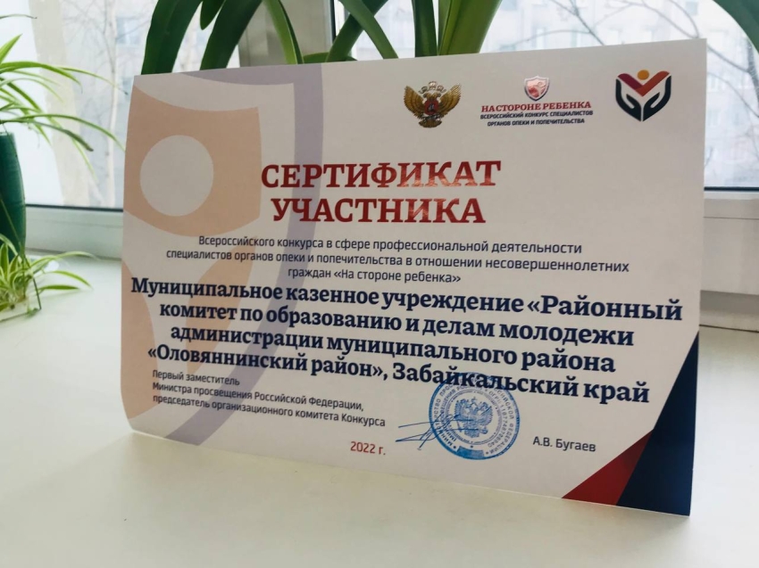 Специалисты опеки из Забайкалье приняли  участие во Всероссийском конкурсе «На стороне ребенка»