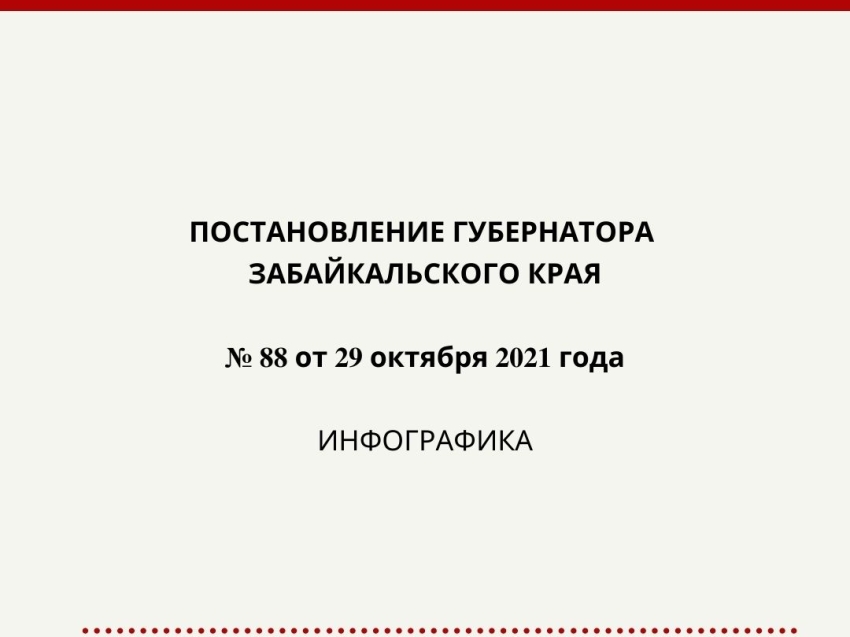 Постановление губернатора Забайкальского края о новых ограничениях в инфографике