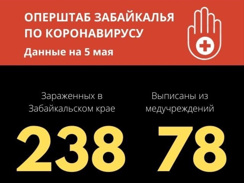 В Забайкалье подтверждено 238 случаев новой коронавирусной инфекции 