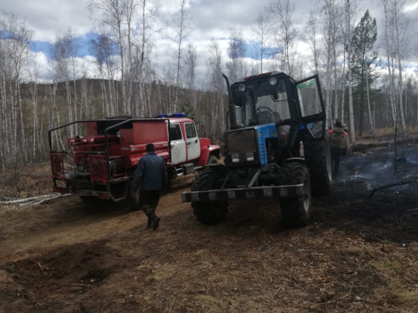 Лесопожарные формирования тушат лесной пожар в Шилкинском районе 