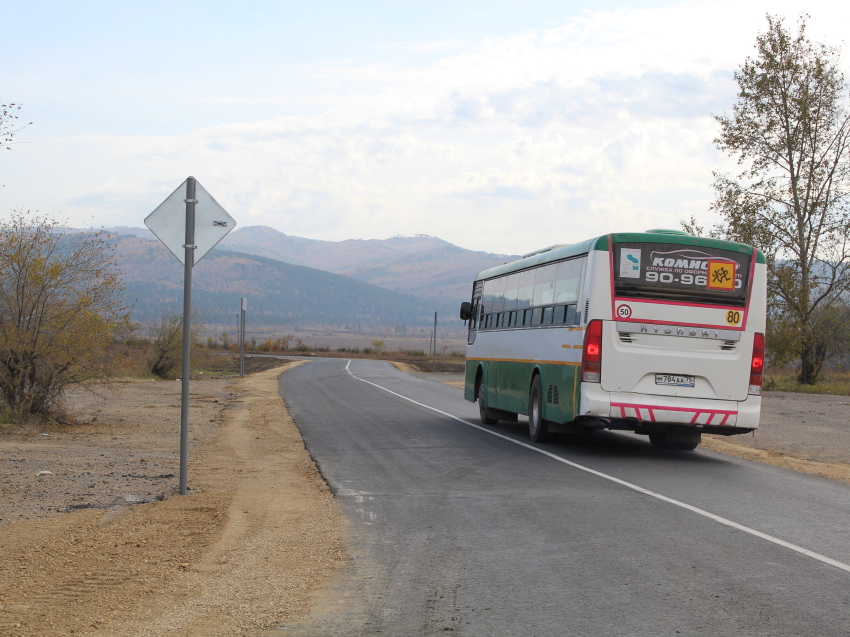 Пассажирские автобусы вернулись на отремонтированную по нацпроекту дорогу в Забайкалье