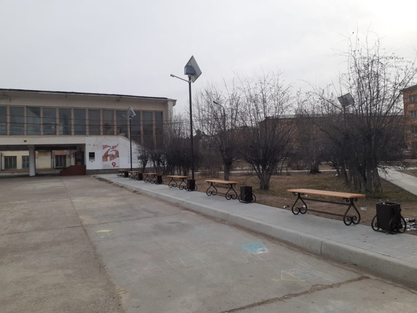 В посёлке Горный Забайкальского края завершили благоустройство площади имени Ивана Тюрина