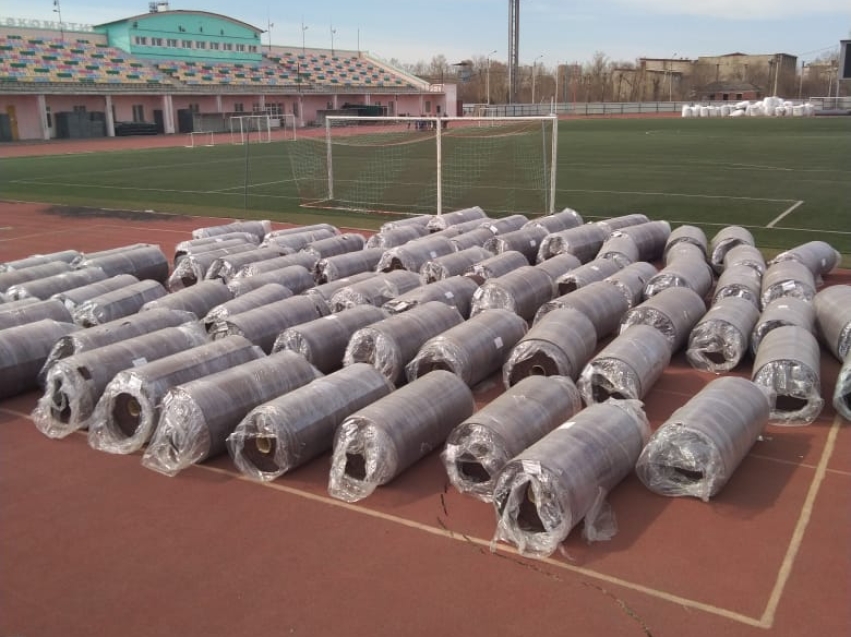 Футбольное поле закуплено в рамках регионального проекта «Спорт – норма жизни» в Чите