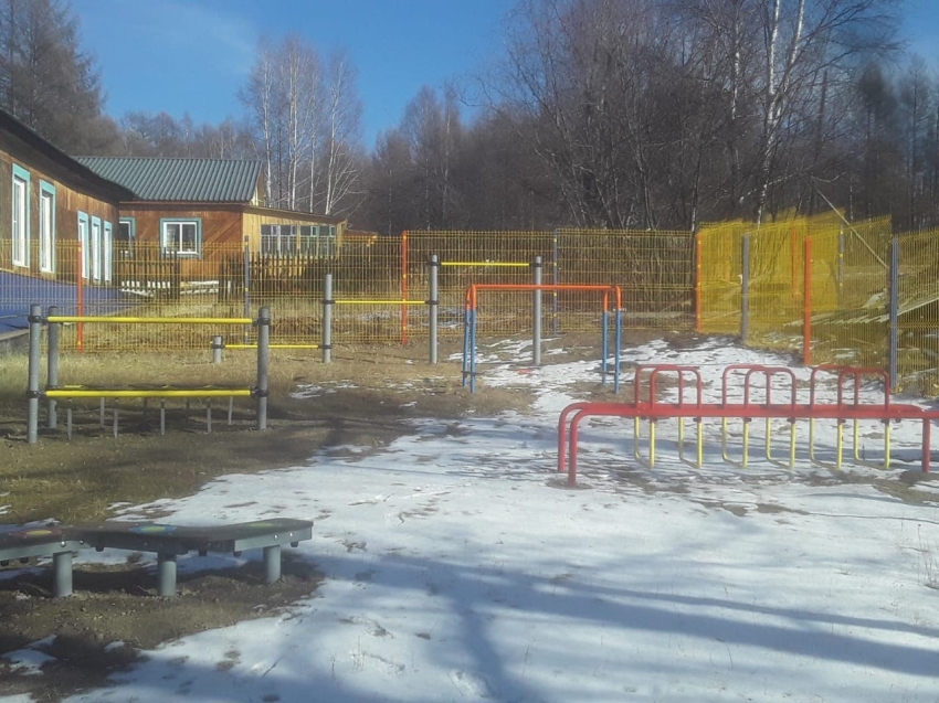 ​В детском саду села Тупик в Забайкалье установлено новое игровое и спортивное оборудование  