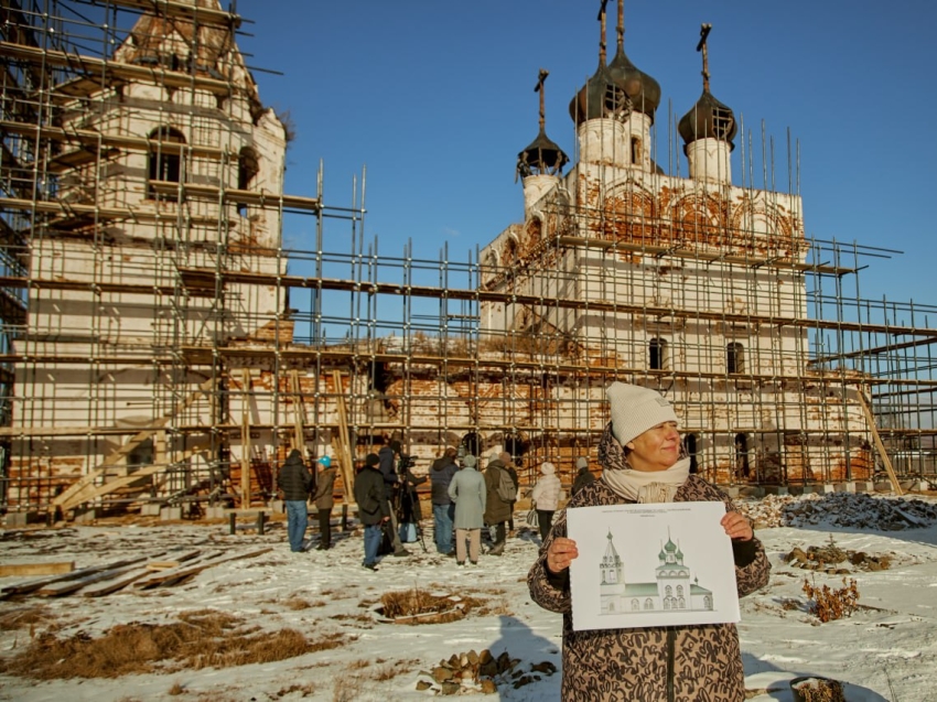 Реставраторы из Москвы прибыли в Калинино для реставрации Храма Успения Пресвятой Богородицы 