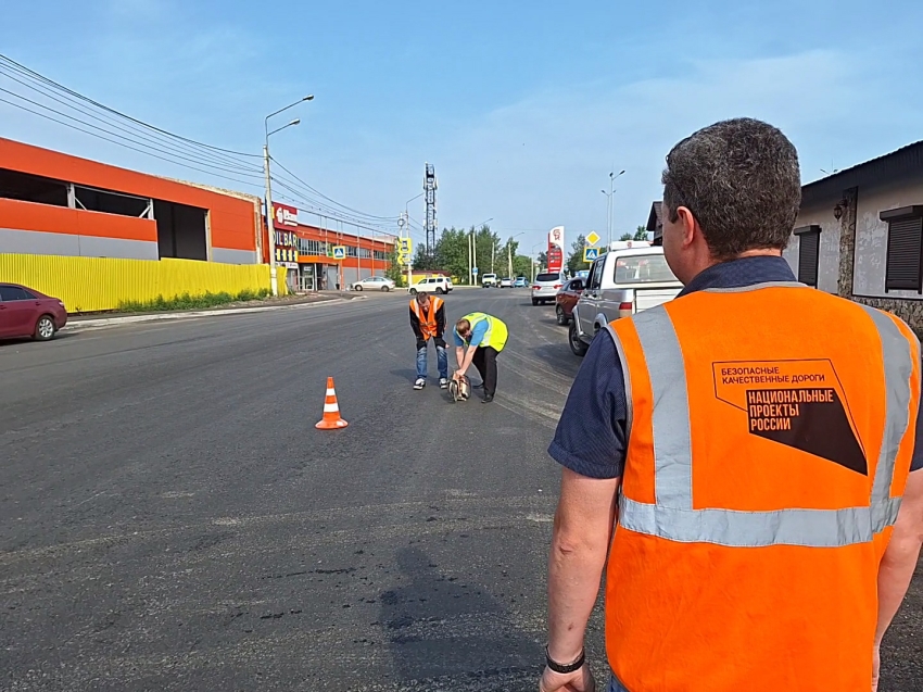 В Чите рабочей комиссией проведен инструментальный контроль качества ремонта дорог по нацпроекту 