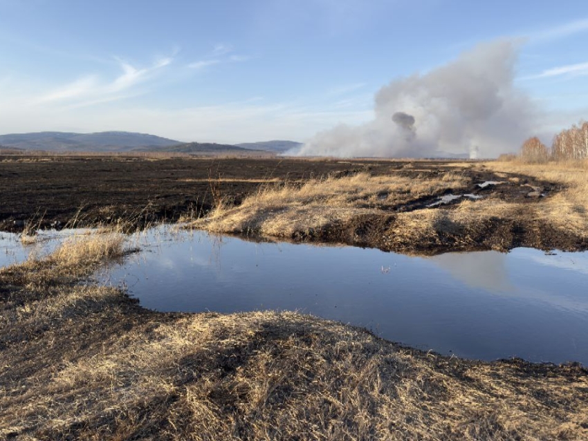 Два пожара в районе села Бургень ликвидированы