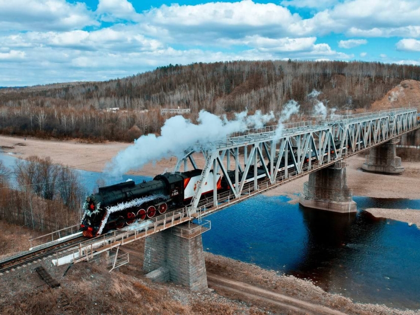 Ретропоезд «Победа» продолжает свой путь по Забайкалью