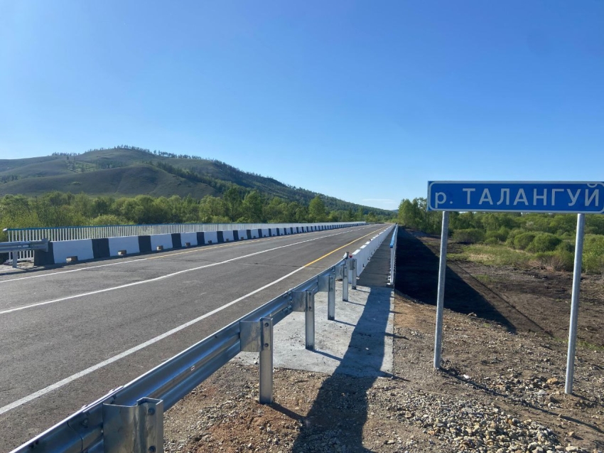 Благодаря дорожному нацпроекту в Забайкалье отремонтированы два моста через реку Талангуй 
