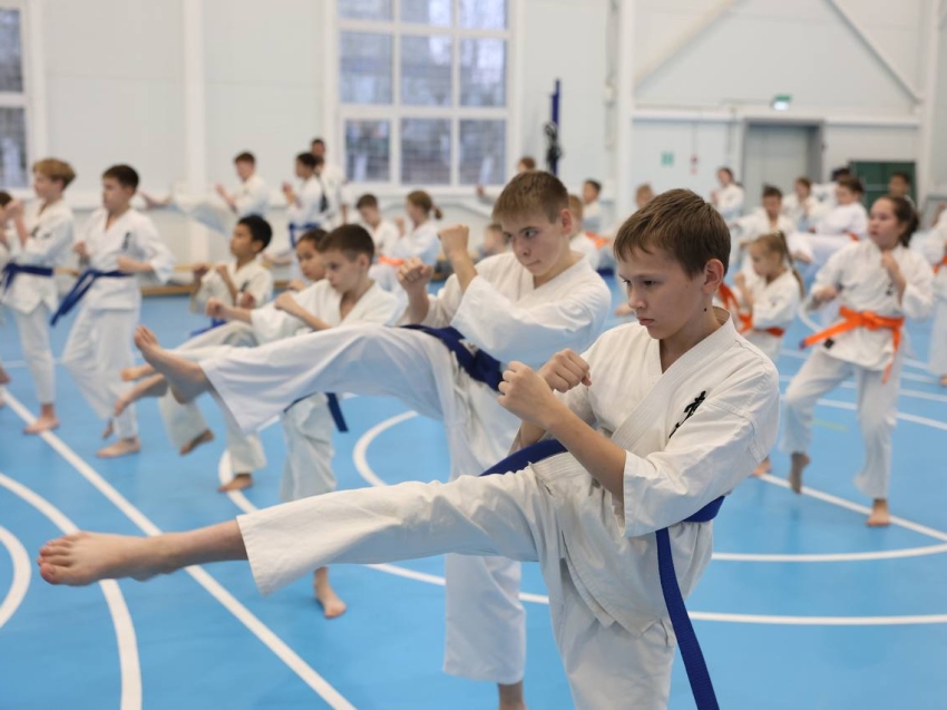 ​Четырехкратный чемпион мира Хаид Мантаев провёл тренировку для юных каратистов Читы