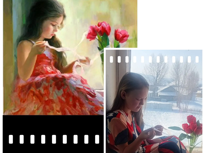 В Урульгинском центре помощи детям «Подсолнух» оживили полотна великих художников 