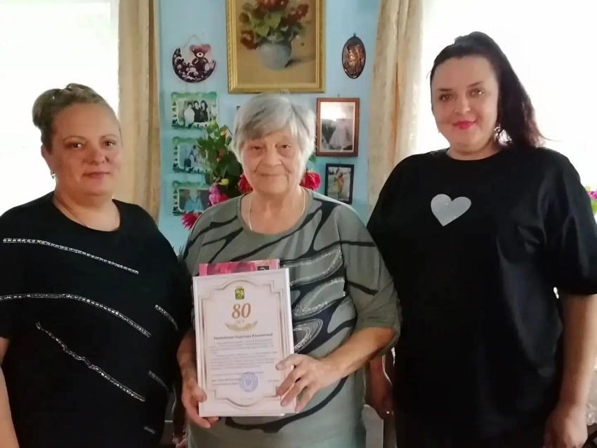 ​Жительница Ксеньевки отметила 80-летний юбилей