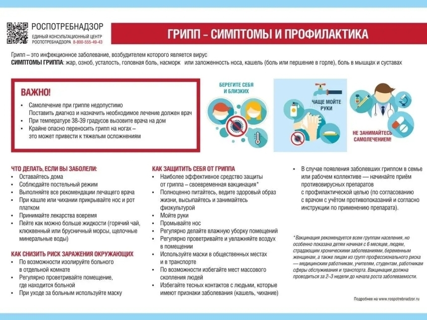 Администрация Губернатора Забайкальского края информирует о мерах профилактики гриппа и ОРВИ