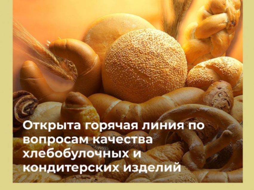 Горячая линия по качеству и безопасности хлебобулочных изделий, кондитерской продукции и срокам годности