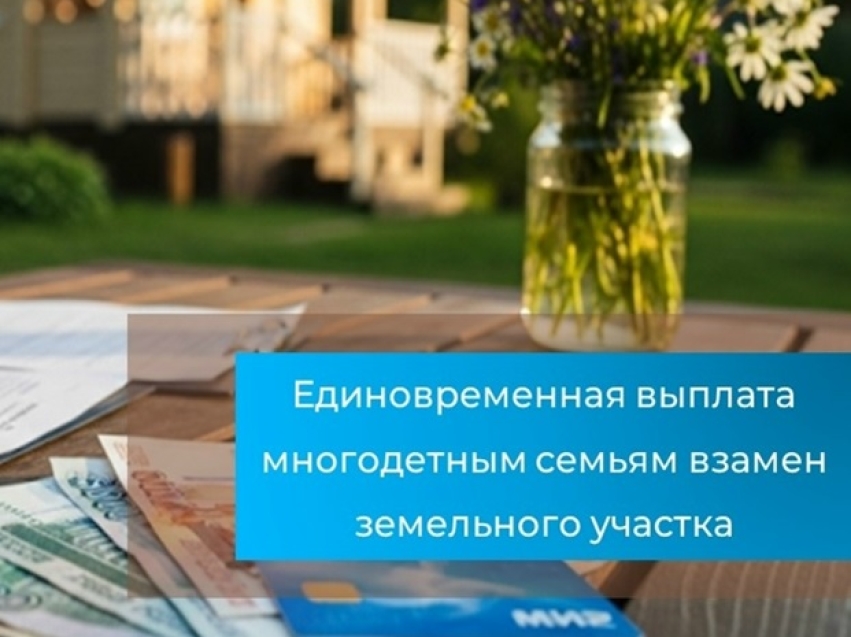 Единовременная выплата многодетным семьям взамен земельного участка