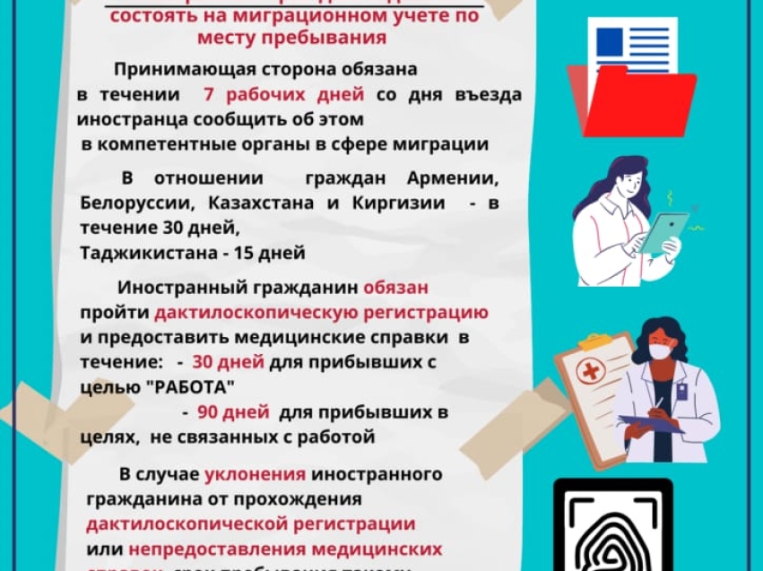 Памятка иностранному гражданину  о соблюдении законодательства РОссийской Федерации  в сфере миграции
