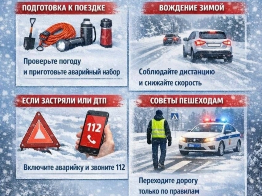 ​Безопасность на дорогах зимой  Зимой водителям нужно быть особенно внимательными: снег, гололёд и плохая видимость повышают риск аварий.