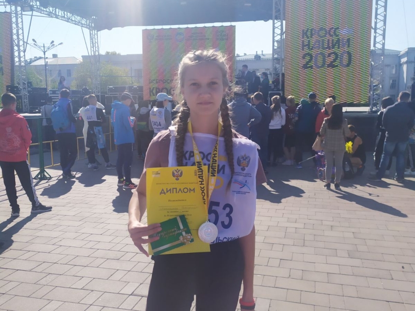 Ученица Дульдургинской средней школы заняла 2 место на Всероссийском дне бега 