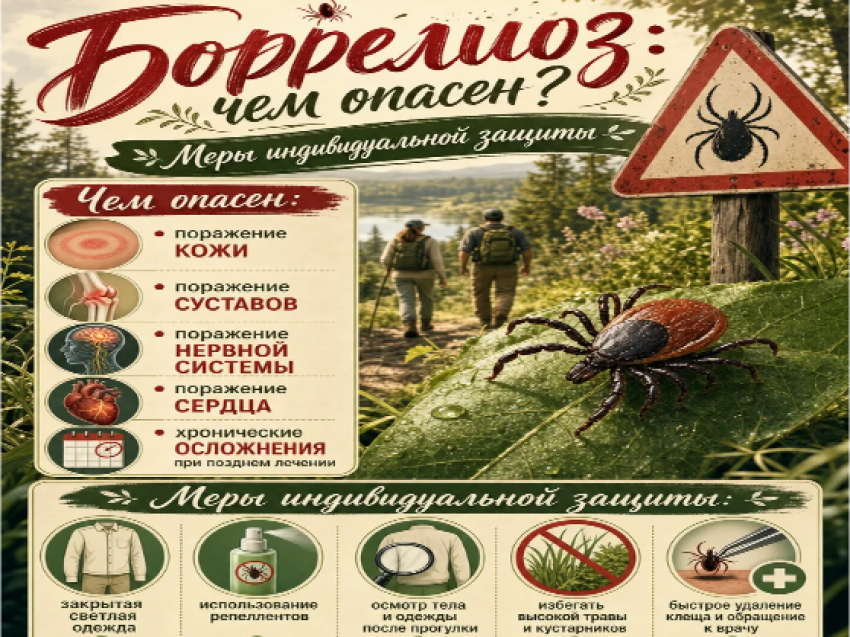 Боррелиоз: чем опасен? Меры индивидуальной защиты