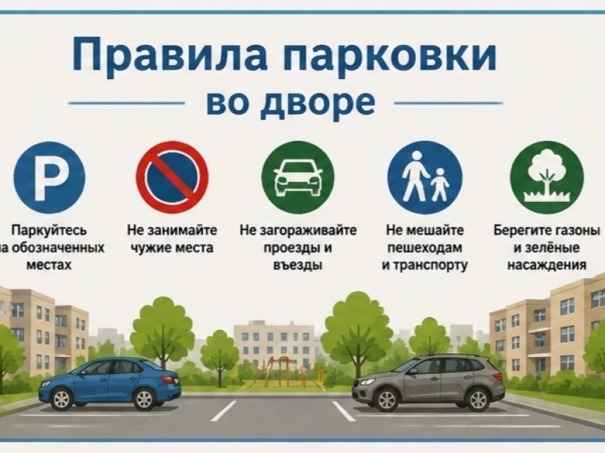 Правила парковки во дворе
