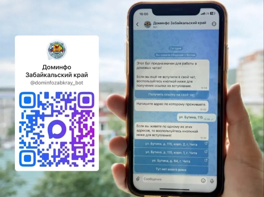 Более 12 тысяч забайкальцев нашли домовые чаты с помощью бота «Доминфо»