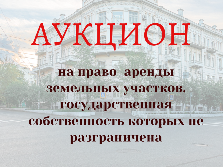 Аукцион на право предоставления земельных участков, государственная собственность на которые не разграничена