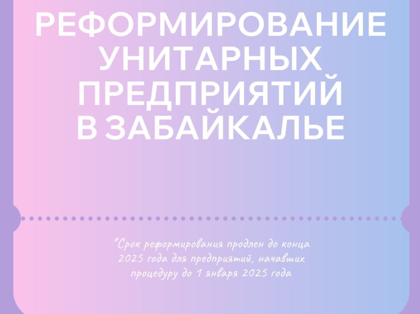 В Забайкальском крае продолжается реформирование унитарных предприятий