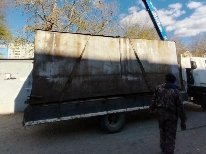 Уведомление о демонтаже и вывозе металлических гаражей