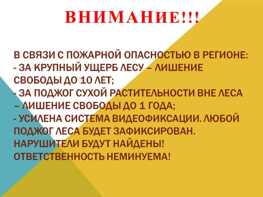 Памятка о пожарной безопасности!