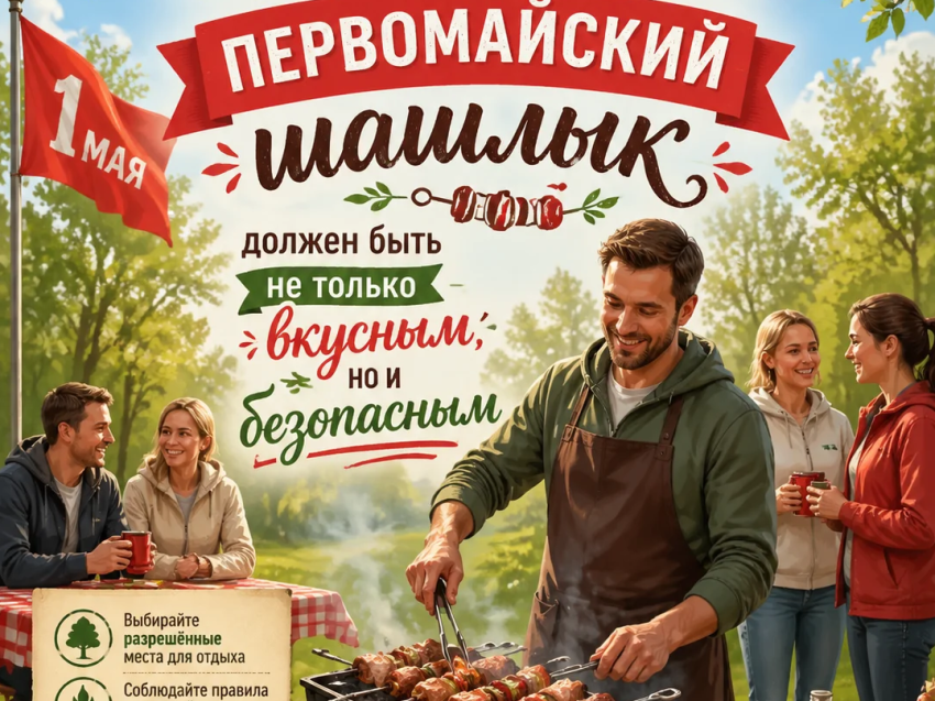 Праздник на природе: первомайский шашлык должен быть не только вкусным, но и безопасным