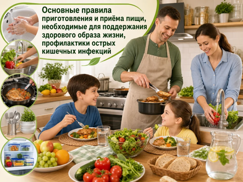 Основные правила приготовления и приёма пищи, необходимые для поддержания здорового образа жизни, профилактики острых кишечных инфекций