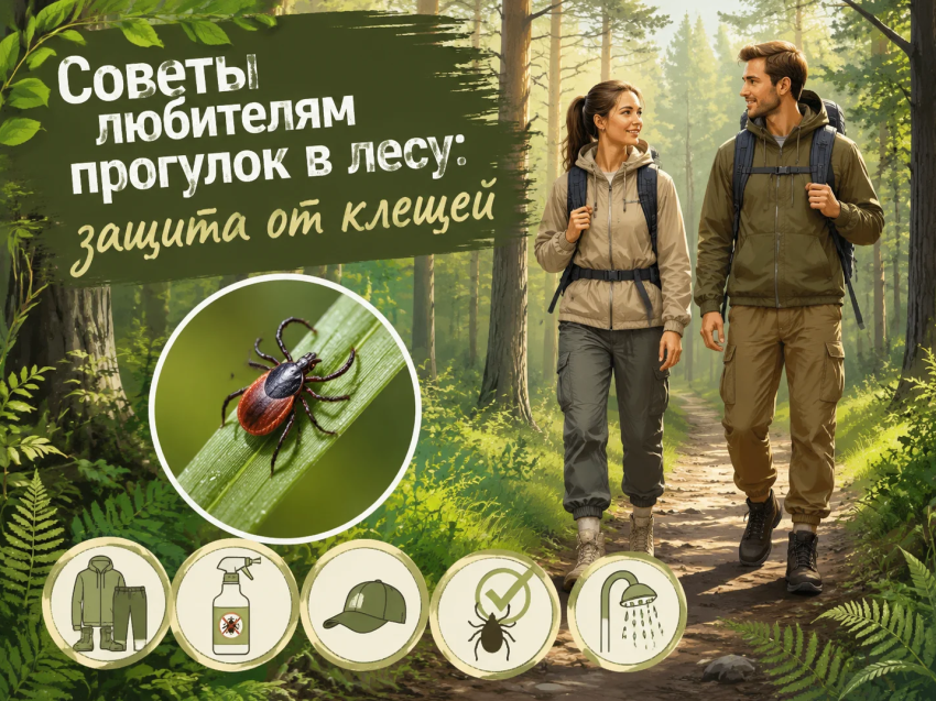 Советы любителям прогулок в лесу: защита от клещей