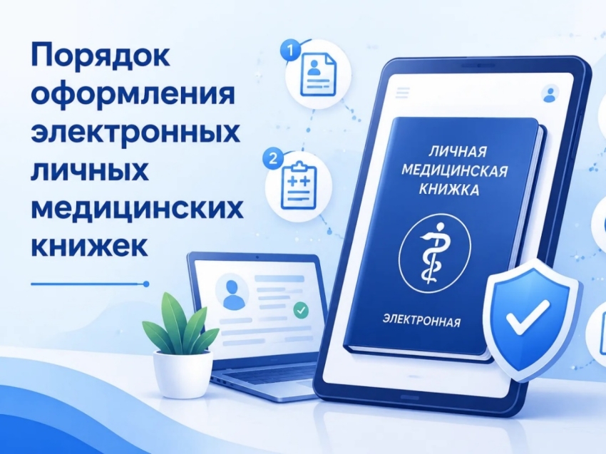 Порядок  оформления электронных личных медицинских книжек