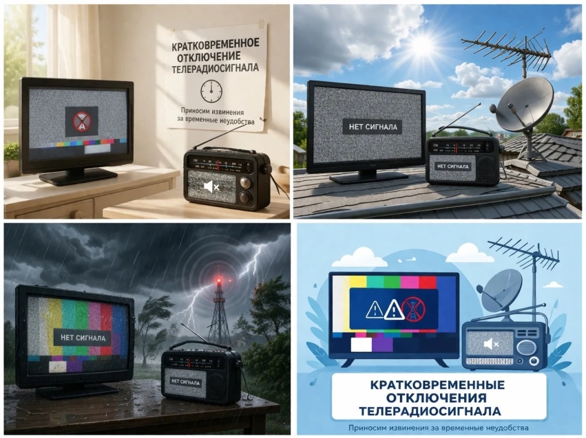 Кратковременные отключения телерадиосигнала в Забайкалье с 23 по 29 марта 2026