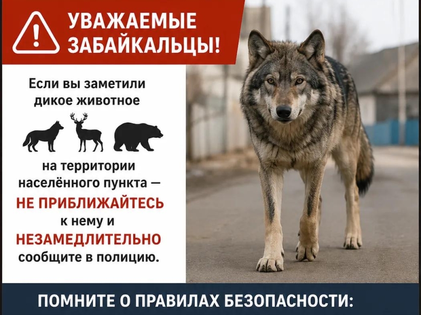 Минприроды Забайкалья напоминает жителям о правилах поведения при встрече с дикими животными