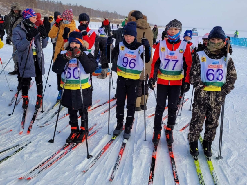Более 150 человек вышли на старт Арахлейского лыжного марафона