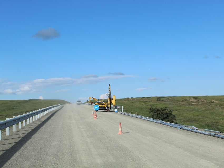 В Забайкалье по дорожному нацпроекту завершается ремонт 20 километров дороги Бырка-Акша
