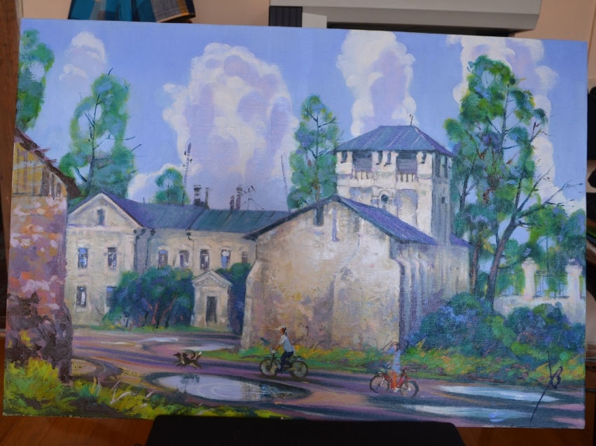 Заслуженный художник России Владимир Хрустов подарил краеведческому музею 2 картины с видами на Нерчинск