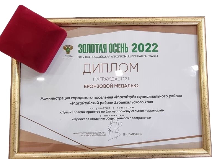 Бронзовая медаль от Минсельхоза
