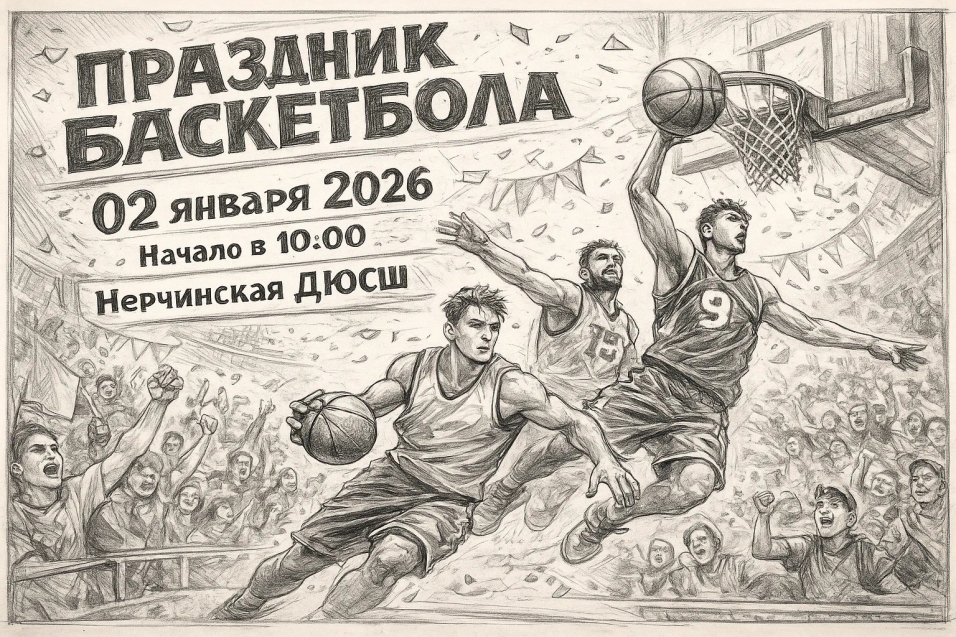 Приглашаем всех на яркое и незабываемое событие – традиционный "Праздник баскетбола", который состоится 2 января 2026 года в Нерчинской ДЮСШ! 