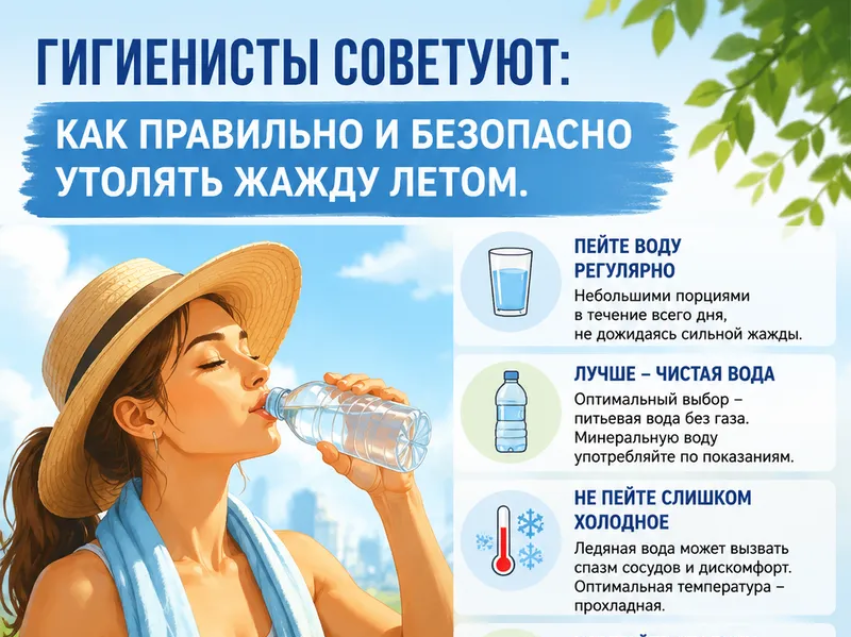 Гигиенисты советуют: как правильно и безопасно утолять жажду летом