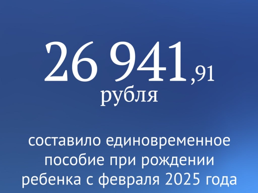 Среди социальных выплат, пособий и компенсаций, которые выросли в феврале, — единовременное пособие при рождении ребенка.