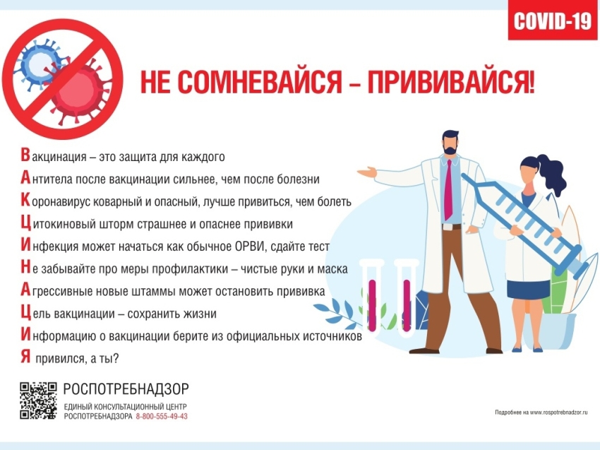 Плакаты и видеоролики по вакцинации от гриппа и коронавируса подготовил Роспотребнадзор