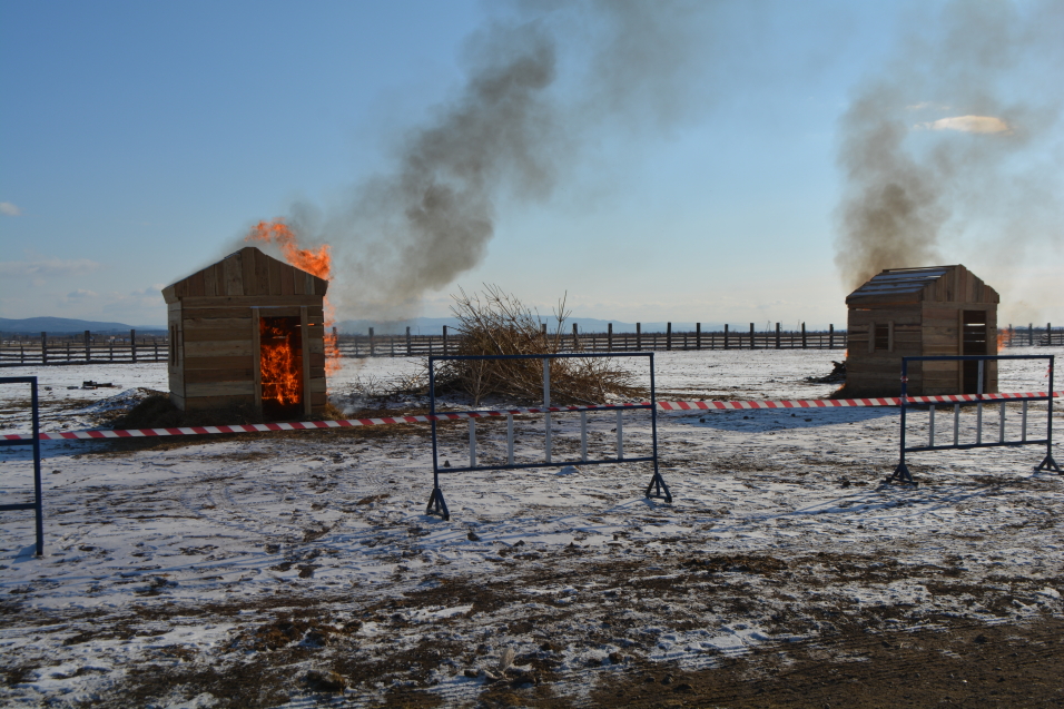 Пожар в читинском районе