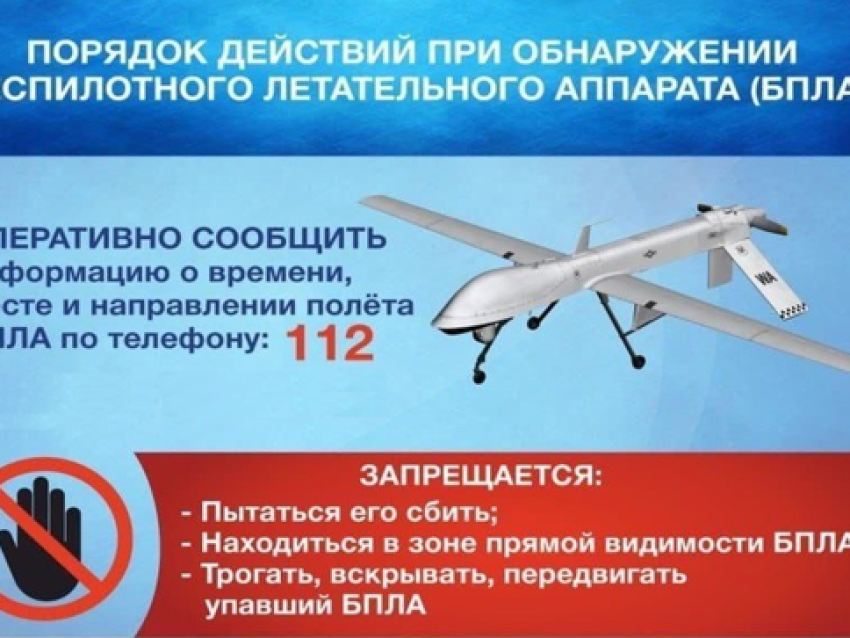 ДЕЙСТВИЯ ПРИ ОБНАРУЖЕНИИ БЕСПИЛОТНОГО ЛЕТАТЕЛЬНОГО АППАРАТА
