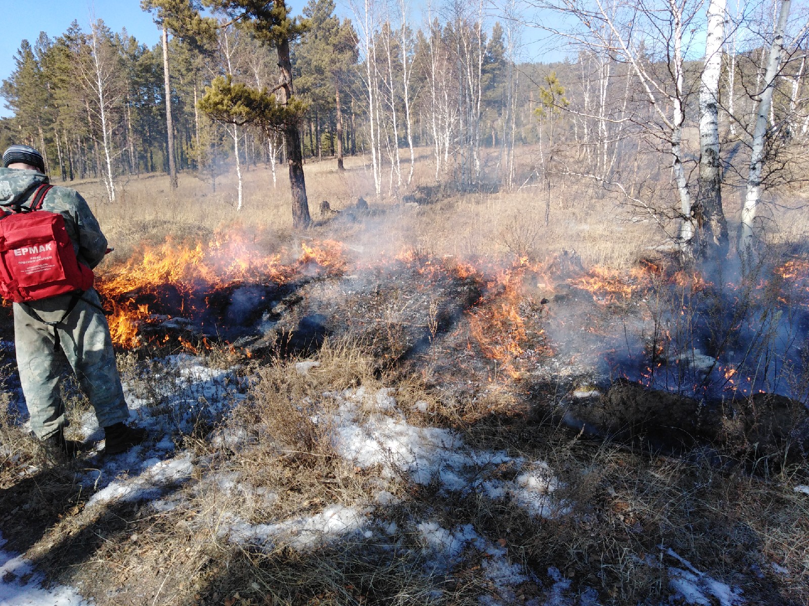 Проведение профилактических контролируемых выжиганий на землях лесного фонда в Нижне - Оленгуйского района
