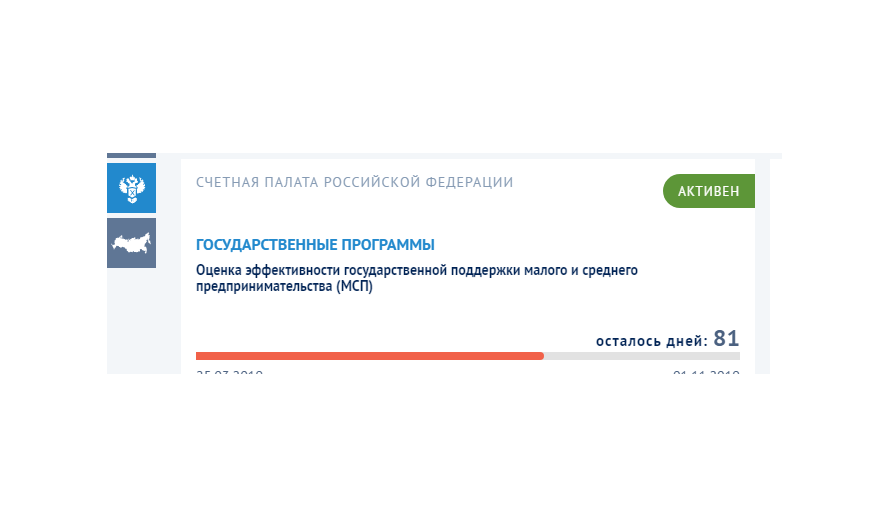 Удовлетворенность предпринимателей мерами государственной поддержки оценивает Счетная палата России